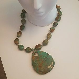 Real stone and Sterling silver necklace